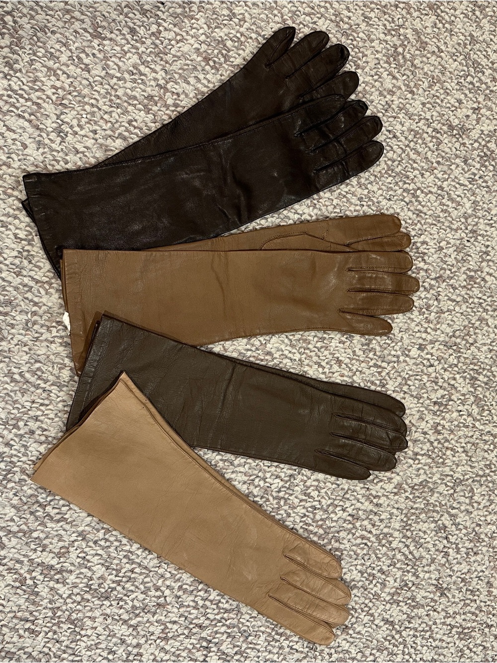 Vintage leather glove bundle - tan & brown